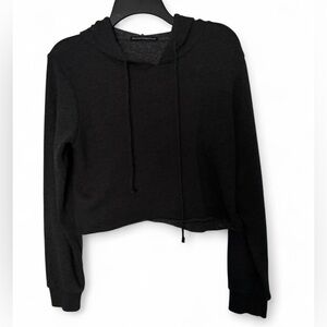 Brandy Melville Charcoal Cropped Hoodie